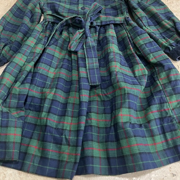 Vintage Angel Fish Velvet Collared Flannel Dress Girls Size Small - Picture 5 of 8